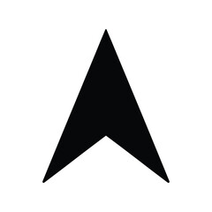 Fototapeta premium North arrow silhouette cartography icon