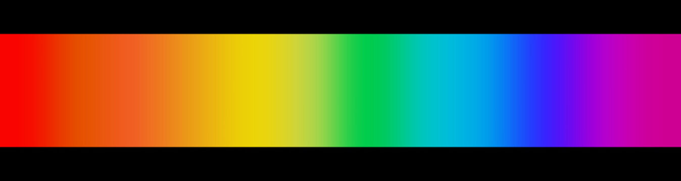 Rainbow RGB gradient background. Sun light ultraviolet spectrum. Abstract with black borders. Vector illustration