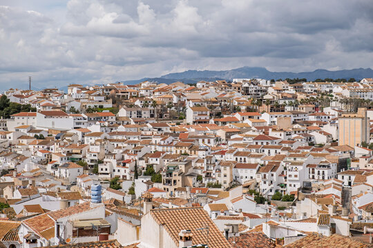 Blick auf Colmenar in der Provinz M&aacute;laga, Andalusien, Spanien