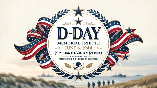 D-Day memorial tribute honoring valor and sacrifice of heroes
