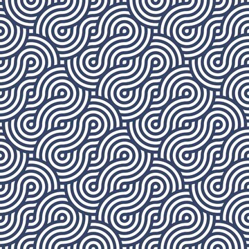 Modern Chinese Geometric Cloud Pattern