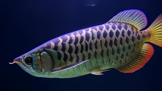 Close-up of a fish with intricate scales
