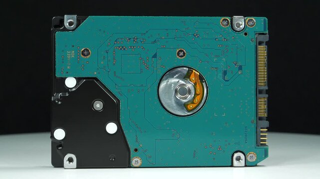 Hard drive. Internal laptop hard drive stores important digital data