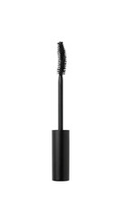 Obraz premium Black mascara wand with brush applicator isolated on transparent background. Ready for beauty, cosmetics, makeup design, clipart, print-on-demand products, and sublimation projects.