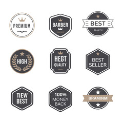 Obraz premium Premium quality badge and vintage label collection with best seller warranty and retro emblem designs
