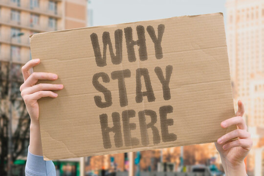 "Why Stay Here" Towns offer nothing yet pulling away feels impossible for many. HOLLOWED. TOWNS. STAGNATION. LEAVE. STAY.