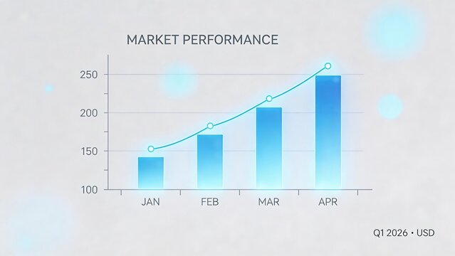 Market performance chart for first quarter