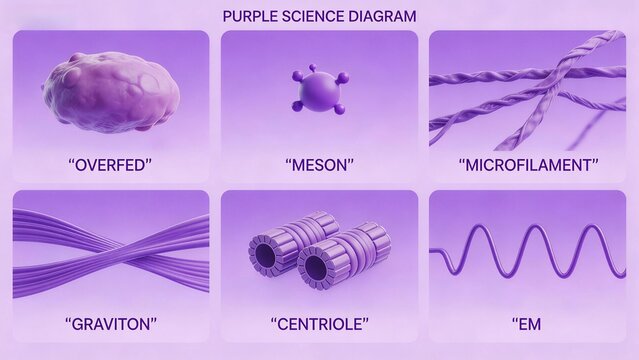 Purple science diagram elements
