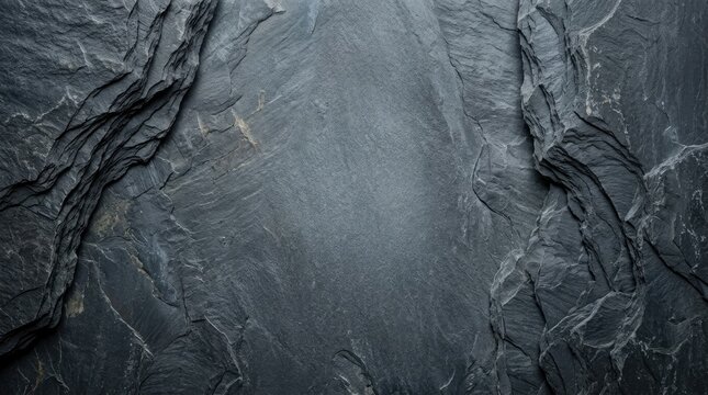 Natural dark grey slate stone texture with rough surfaces for interior design decoration.