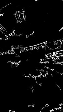 mathematics MATH meme overlay animation in layered algebra handwritten on chalkboard