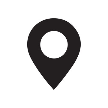 map pointer icon silhouette