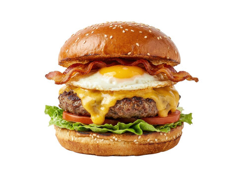 hamburger isolated on white