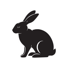 Obraz premium black silhouette of a rabbit