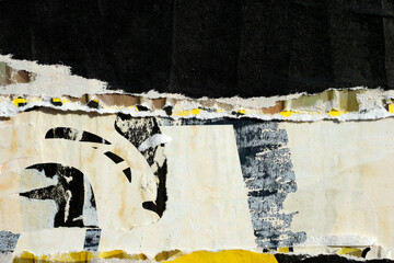 Posters old colorful ripped torn grunge backgrounds creased crumpled paper backdrop surface placard...