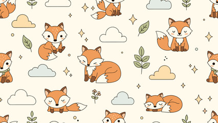 Fototapeta premium Foxes