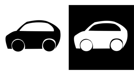 Fototapeta premium シンプルな車のアイコンイラスト素材