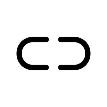 High quality broken chain unlink icon perfect for digital disconnection, hyperlink removal, and error state interface design projects.