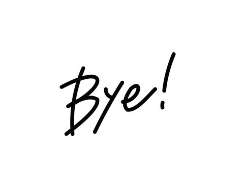 手書き文字_Bye
