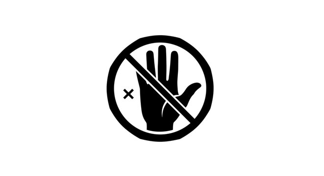 No Hand Gesture Sign Symbol.