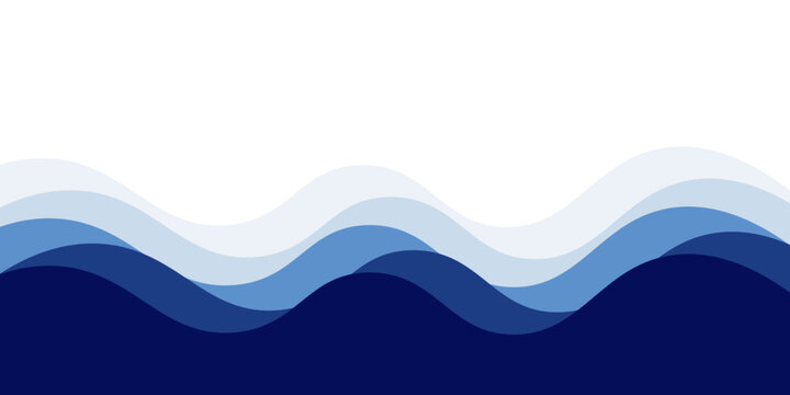 corner wave abstract shape in light and dark blue for frame