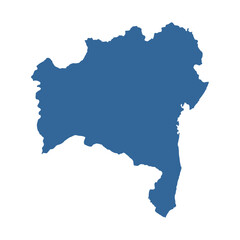 Obraz premium Vector illustration of the map of the state of Bahia.