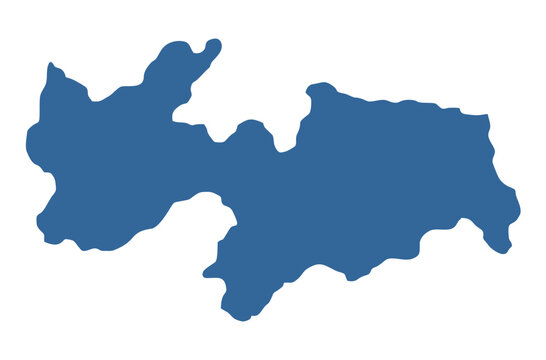 Vector illustration of the map of the state of Para&iacute;ba.