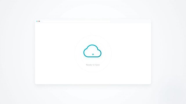 A cloud icon with a smiling face on a digital interface background, indicating cloud service or data synchronization