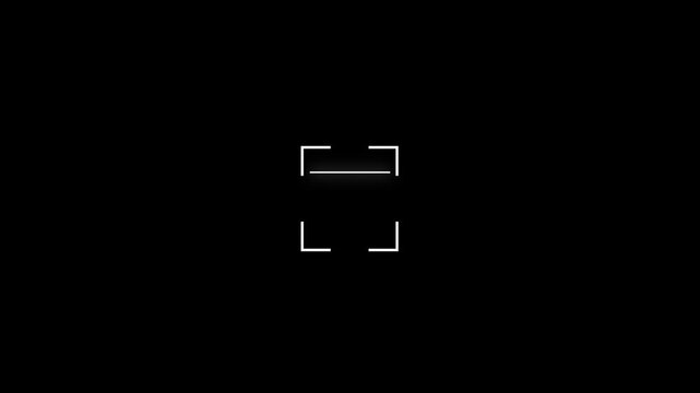 Focusing brackets progression from blurred to sharp black background high quality