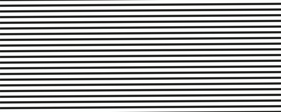 Repeated black diagonal lines on white background. Slanted parallel stripes pattern. Tilted striped print. Angled streaks wallpaper. Abstract minimalistic design. Vector graphic illustration.
