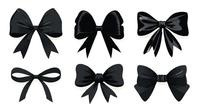 Black and white bow tie pattern with halftone texture