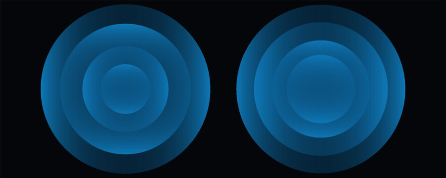 Wifi wave light effect. Radar sensor, beep technology, digital sign.Transparent neon circle symbol. wireless internet connection. Radar or sonar with wireless technology emitting a light effect