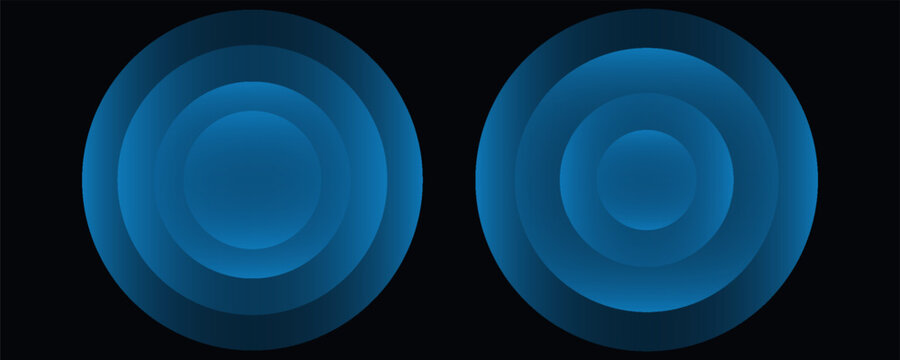 Wifi wave light effect. Radar sensor, beep technology, digital sign.Transparent neon circle symbol. wireless internet connection. Radar or sonar with wireless technology emitting a light effect