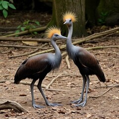 Naklejka premium grey crowned crane balearica regulorum