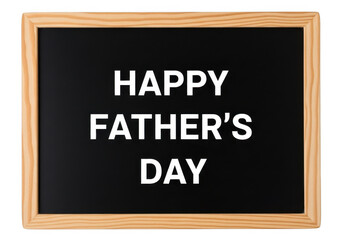 Fototapeta premium Chalkboard with happy father's day greeting PNG isolated on transparent background