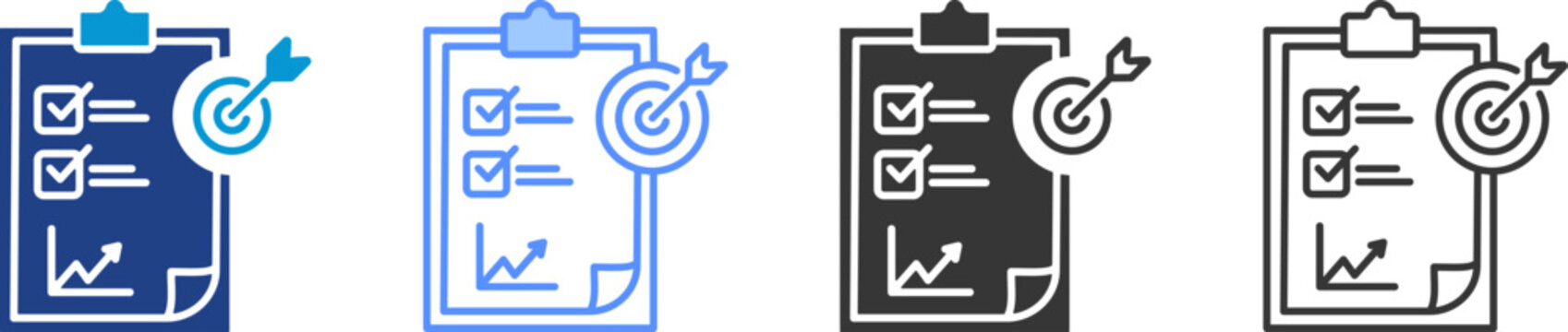 Accuracy  icon set multiple style collection	