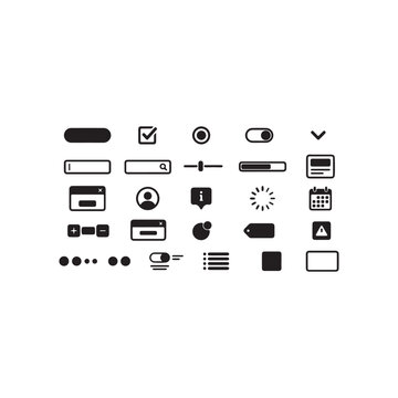 User interface components and web navigation elements for developer.