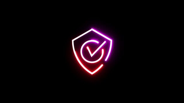 Neon health test icon animation.