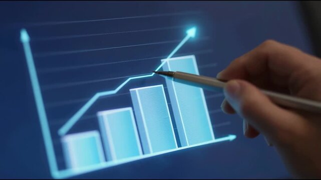 Business professional using digital ecommerce system with virtual shopping cart, online payment, customer service interface, data visualization to represent modern retail technology, commerce strategy