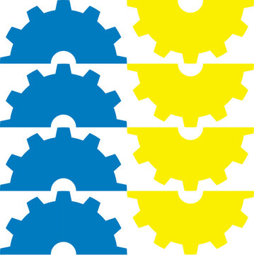 Gear illustration for poster pattern and post content for mechanical engineering