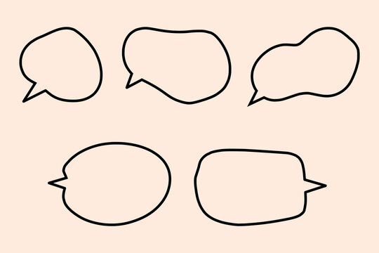 Black Speech Bubble Outlines Vector Set for Chat and Communication Design

Keywords: