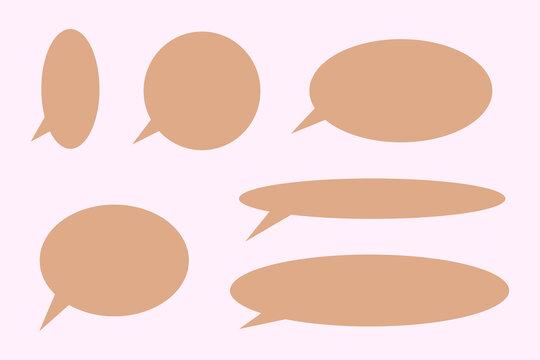 Earthy Brown Speech Bubbles and Text Boxes Vector Design