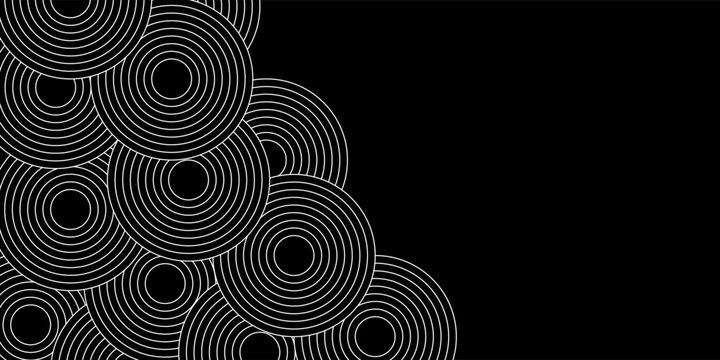 Black and white scallop print. Japanese seigaiha pattern. Sea or ocean waves background. Fish squama or dragon scale. Simple geometric ornament with repeating arch shapes. Vector graphic illustration.