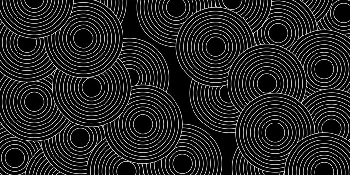 Black and white scallop print. Japanese seigaiha pattern. Sea or ocean waves background. Fish squama or dragon scale. Simple geometric ornament with repeating arch shapes. Vector graphic illustration.
