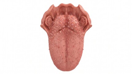 Fototapeta premium Human Tongue and Taste Buds Anatomical Model