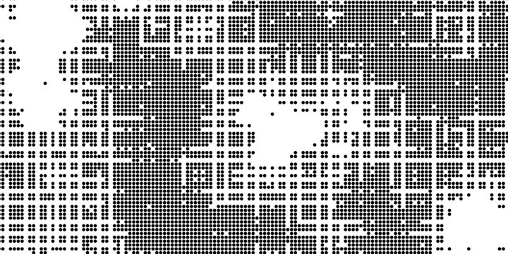 Dynamic abstract dot pattern with gradient halftone structure and textured wave grid effect, ideal for editorial layouts, social media graphics, technology backgrounds, and contemporary poster design.