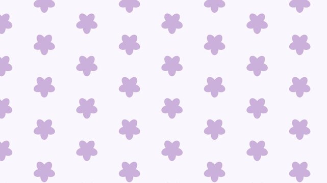 Soft Lavender Floral Pattern Animation Diagonal Floating Flower Background 4K 60fps