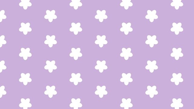 Purple Lavender Flower Pattern Animation Sliding Left To Right Pastel Floral Loop 4K 60fps
