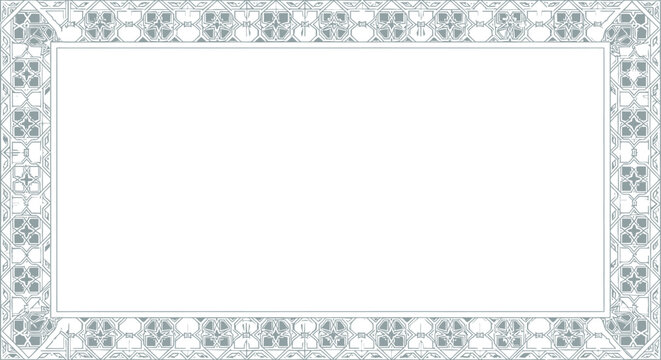 Green floral border frame decoration.