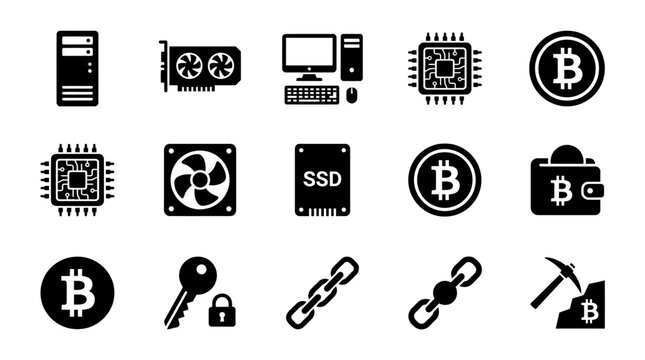Bitcoin Cryptocurrency Icons