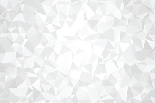 White low-poly geometric polygonal background, texture abstract low poly
